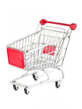Royalty Free Photo of a Single Shopping Cart