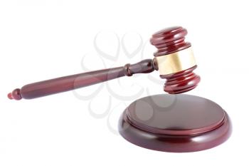 Royalty Free Photo of a Striking Wooden Gavel