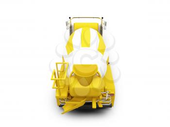 Royalty Free Clipart Image of a Concrete Mixer Truck