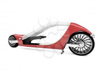 Royalty Free Clipart Image of a Futuristic Motorcycle