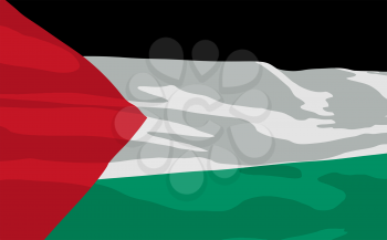 Royalty Free Clipart Image of the Flag of Palestine