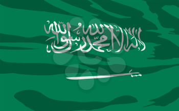 Royalty Free Clipart Image of a
the Saudi Arabia Flag