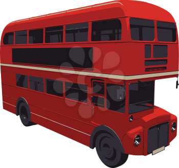 Royalty Free Clipart Image of a Double Decker Bus