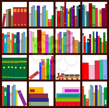Royalty Free Clipart Image of a Bookcase