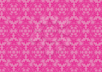 Royalty Free Clipart Image of a Pink Floral Background