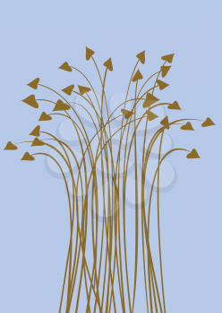 Royalty Free Clipart Image of Grass With Hearts