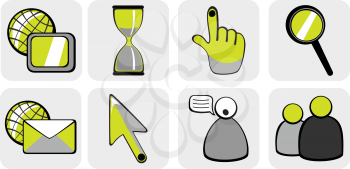 Royalty Free Clipart Image of Website Icons