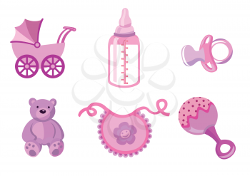 Royalty Free Clipart Image of Baby Icons