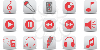 Royalty Free Clipart Image of Music Icons