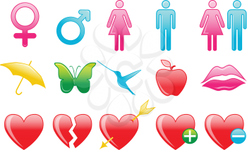 Royalty Free Clipart Image of Gender Icons