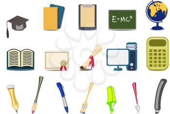 Royalty Free Clipart Image of Educational Icons