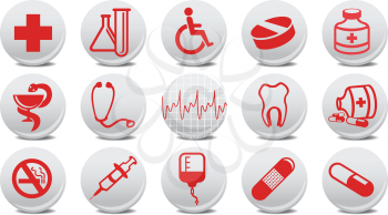 Royalty Free Clipart Image of Medical Icons