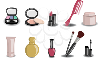 Royalty Free Clipart Image of Beauty Icons