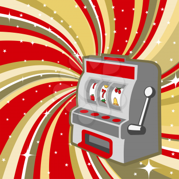 Royalty Free Clipart Image of a Slot Machine Background