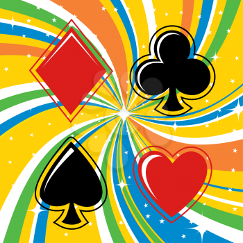 Royalty Free Clipart Image of a Playing Card Suit Background