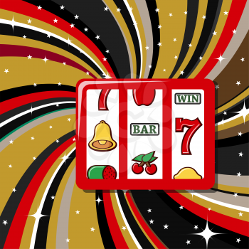 Royalty Free Clipart Image of a Slot Machine Background