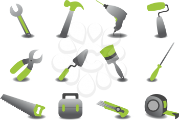 Royalty Free Clipart Image of Tool Icons