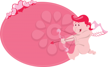 Royalty Free Clipart Image of a Cupid's Background