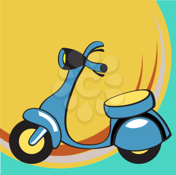 Royalty Free Clipart Image of a Scooter