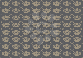 Royalty Free Clipart Image of an Abstract Skulls Background