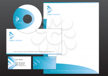 Royalty Free Clipart Image of a Business Webpage Template