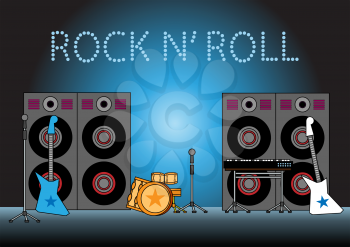 Royalty Free Clipart Image of a Performance Stage