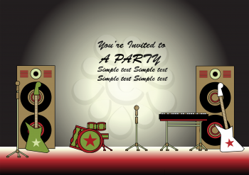 Royalty Free Clipart Image of a Performance Stage