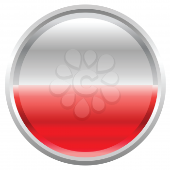 Royalty Free Clipart Image of a Flag of Poland Button
