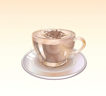 Royalty Free Clipart Image of a Cup of Espresso