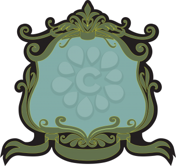 Royalty Free Clipart Image of a Heraldic Frame