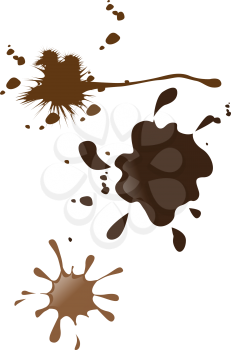 Royalty Free Clipart Image of Paint Blobs