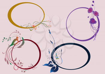 Royalty Free Clipart Image of Floral Borders