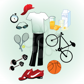 Royalty Free Clipart Image of Male Sport Icons