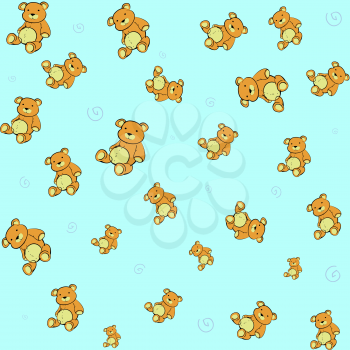 Royalty Free Clipart Image of a Teddy Bear Background