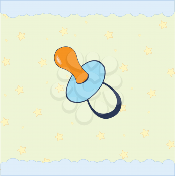Royalty Free Clipart Image of an Infant Pacifier Background