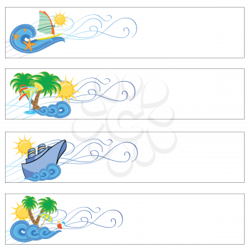 Royalty Free Clipart Image of a Holiday Banner Set