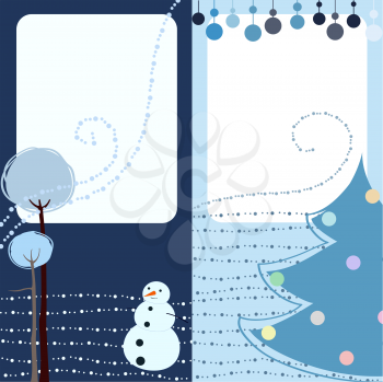 Royalty Free Clipart Image of Christmas Greeting Cards