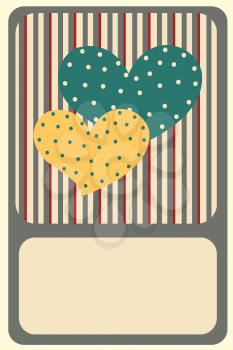Royalty Free Clipart Image of a Heart Greeting Card
