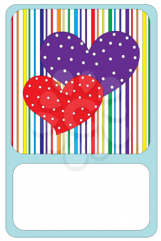 Royalty Free Clipart Image of a Heart Greeting Card
