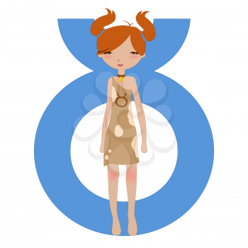 Royalty Free Clipart Image of a Taurus Zodiac Sign