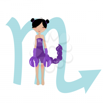 Royalty Free Clipart Image of a Scorpio Zodiac Sign