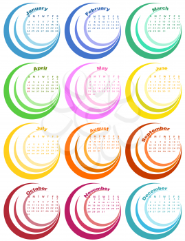 Royalty Free Clipart Image of 2010 Calendars