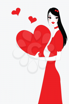 Royalty Free Clipart Image of a Valentine's Day Greeting Card