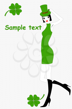 Royalty Free Clipart Image of a  St. Patrick's Day Card