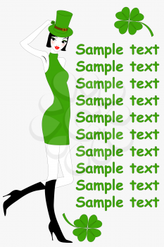 Royalty Free Clipart Image of a  St.Patrick's Day Card