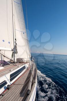 Royalty Free Photo of a Sailboat in the Sea