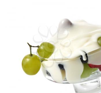 Royalty Free Photo of Fresh Fruit with Yogurt