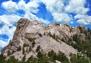 Royalty Free Photo of a Presidential Sculpture at Mount Rushmore National Monument, South Dakota