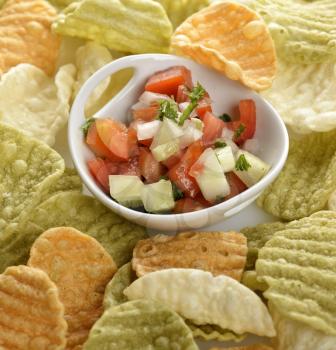 Healthy Vegetable Chips and Homemade Salsa