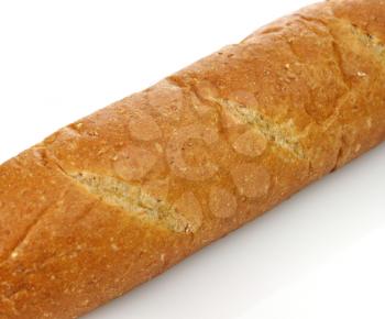 Whole wheat loaf of bread, close up